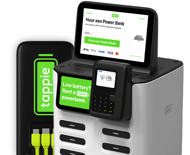 Compleet Tappie powerbankstation met powerbanks