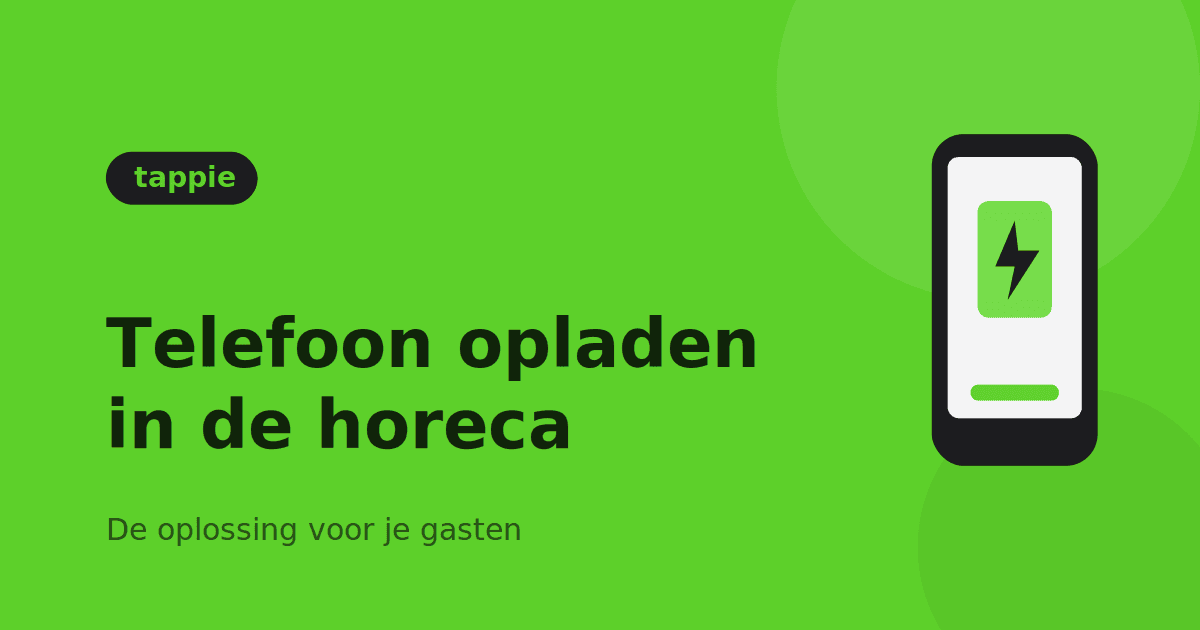 Telefoon opladen in een cafe of restaurant met Tappie